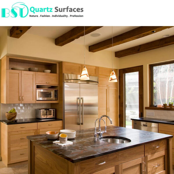 Corrugate Deep Quartz Stone Foshan Manufacturer Marble Imitation Wall Marble Quartz Stone Slab - Image 3
