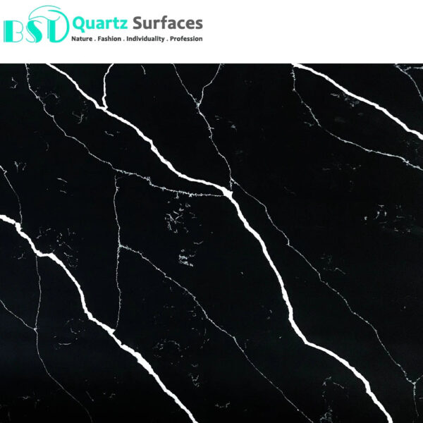 Ready to Ship Product Faux Marble Marquina Black Artificial Quartz Stone - Image 2