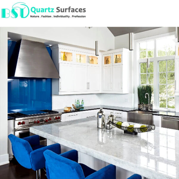 Marble Look Man Made Quartz Table Top - Image 4
