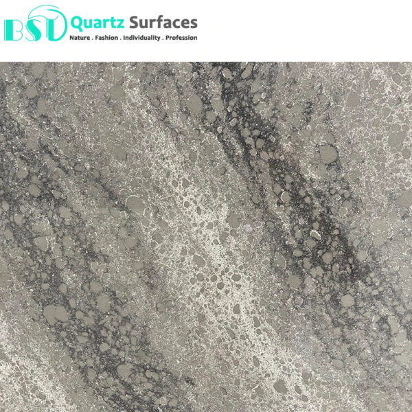 Arabetto Dark - Luxury Quartz Kitchen Top  Prefab Quartz Island Countertops with Multi-Colored Veins - Image 4