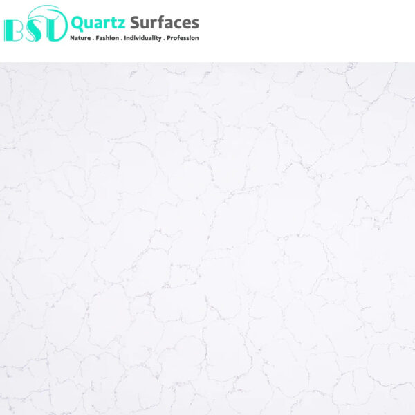 New Look Nest Carrara Manufacturer Brownish Quartz Stone Slab with Golden Veins for Countertops Available Quickly - Image 4