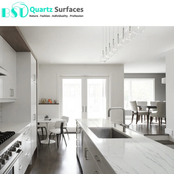 Calacutta Quartz Stone Slabs for Island Top Modern Floor Tiles Marble Porcelain Wall Stone Panel Artificial Sintered - Image 3