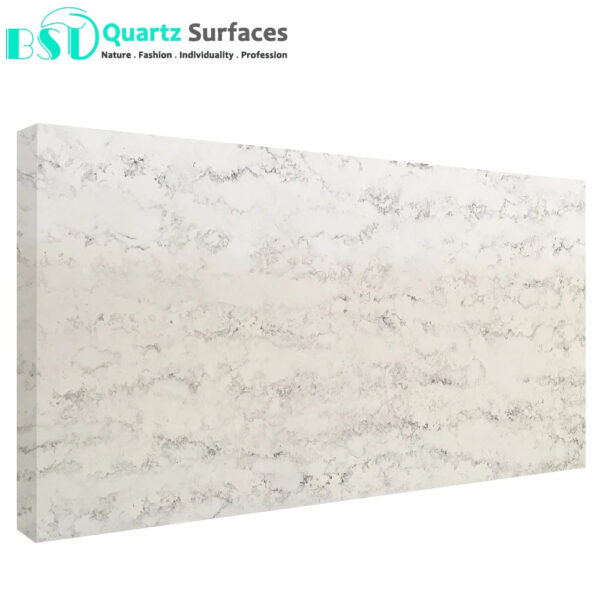 Countertop with White Artificia Color Quartz Marble Kitchen Granite Stone Carrara White Calacatta Vanity Quartz - Image 2
