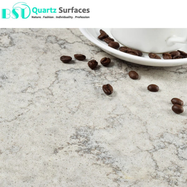 Countertop with White & Grey Color Quartz Stone Natural Look Calacatta Gold Quartz Stone Price - Image 4