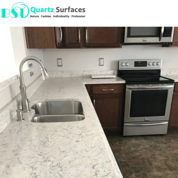 Foshan Manufacturer Polished Artificial Quartz Stone with a Competitive Price - Image 5