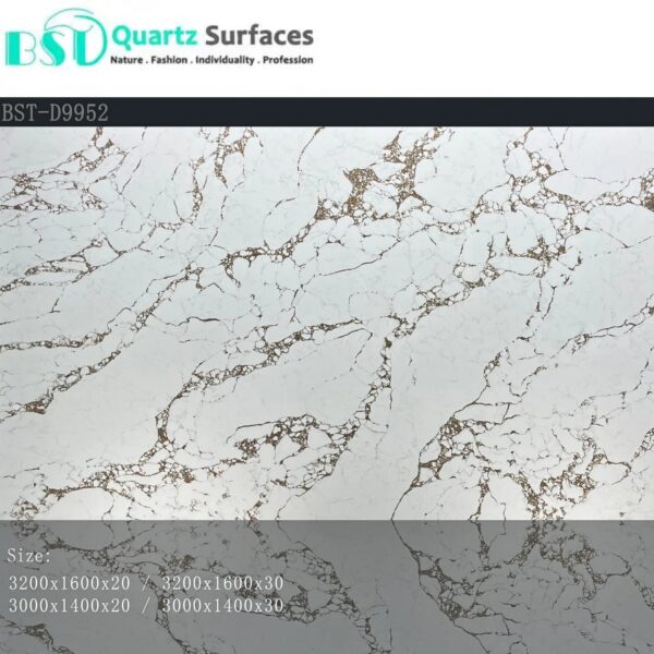 Splendor Brown-Luxury Quartz Kitchen Top  Prefab Quartz Island Countertops with Multi-Colored Veins - Image 4