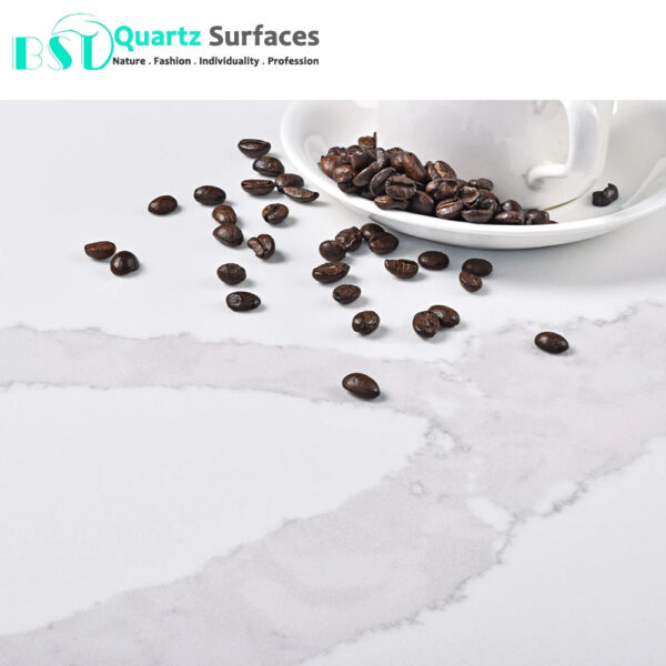 Marble Like white Quartz stacked Kitchen Countertop Home Floor Ceramic Porcelain Tile for Stairs/Step Tiles/Wholesales - Image 2