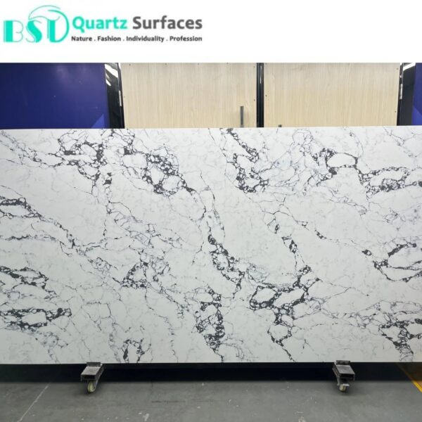 Splendor Grey - Engineered Quartz Stone Kitchen Work Top Island Countertops with Multi-Colored Veins - Image 6