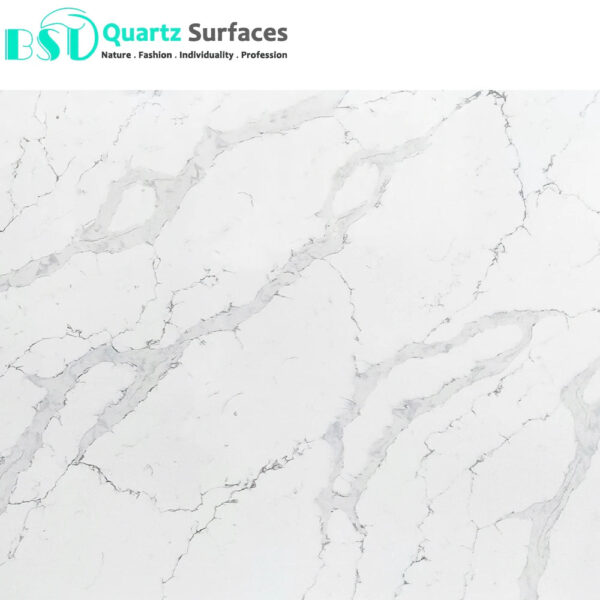 Hot Sale Calacatta Artificial Quartz Stone for Kitchen Countertop and Table Top Wholesale Price - Image 6