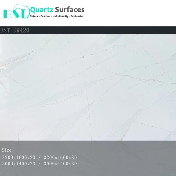 New Look Calacatta Pristine - Quartz Slab Calacatta New Design - Image 4