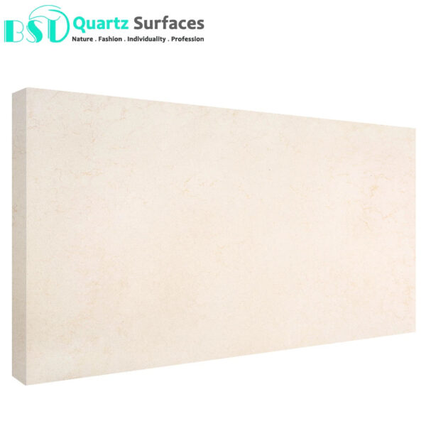 New Look Cream Carrara Manufacturer Brownish Quartz Stone Slab with Golden Veins for Countertops Available Quickly - Image 6