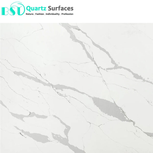 2cm Sintered Stone Crystal White Calacatta Quartz Slab Stock 20mm Artificial Stone Soapstone Quartz Slab - Image 2