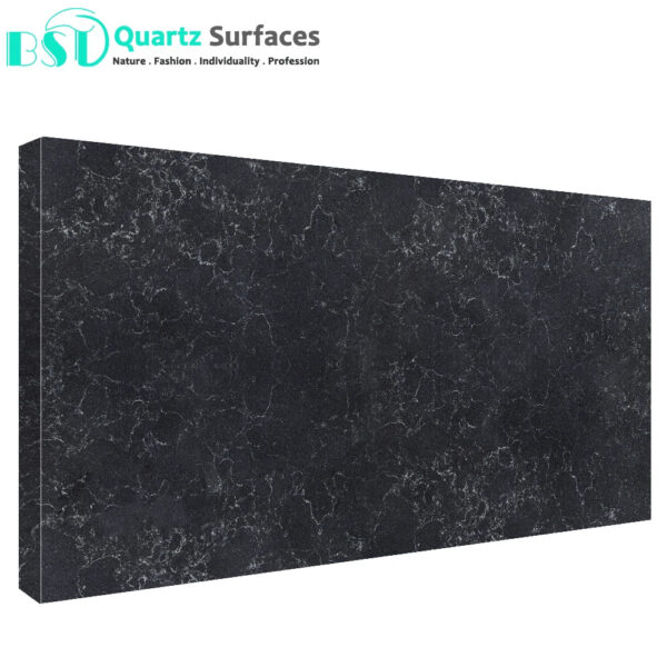 New Product Carrera Black Artificial Quartz Stone Wholesale Quartz Slabs White Calacatta Polished For Kitchen Countertop - Image 3