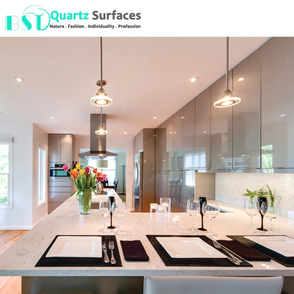 White Marble Like Quartz Engineering Stone Extra Large Wholesale Price White Calacatta Polished Artificial Quartz Stone Slabs - Image 6