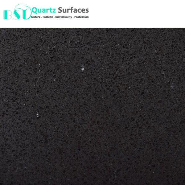 Artificial Raven Stone Black Solid Surface with Fine Veins Polished White Calacatta Wholesale Artificial Quartz Stone - Image 2