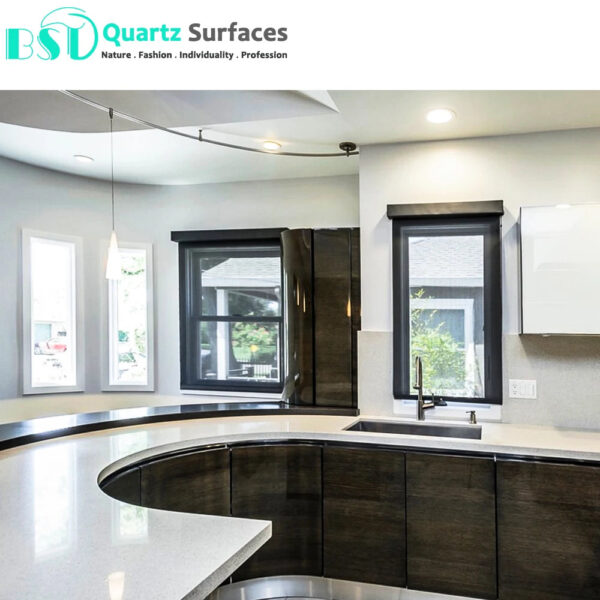 White Sparkle TCE Quartz Stone High Quality Calacatta Marble Porcelain Sintered Stone Slab Tile - Image 5
