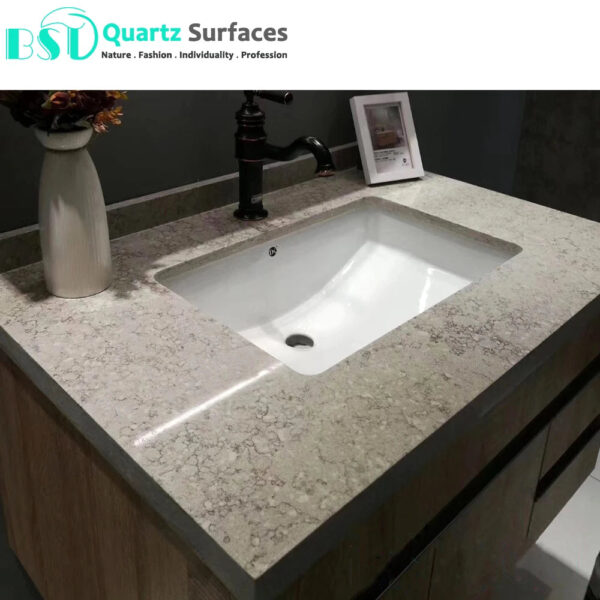 Countertop with White & Grey Color Quartz Stone Natural Look Calacatta Gold Quartz Stone Price - Image 6