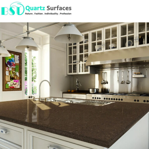 Cut-to-Size Kitchen Artificial Quartz Marble Granite Stone Carrara White Calacatta Vanity Quartz Countertop with Grey Veins