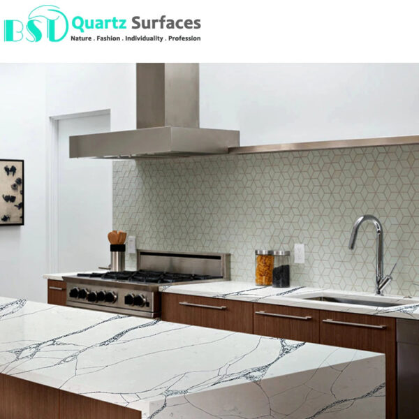 New Look Calacatta Royal- Quartz Slab Calacatta New Design - Image 4