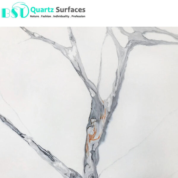 White Calacatta Engineered Quartz Slabs with Moderate Prices High Quality Wholesale Price Tile Countertop - Image 2