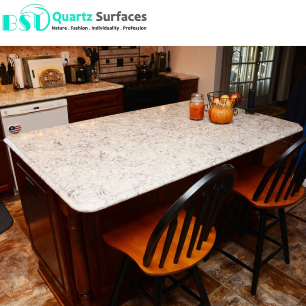 Artificial Quartz Engineered Stone Made of Polyester Resin Chinese Big sheets Wholesale Price White Calacatta Polished