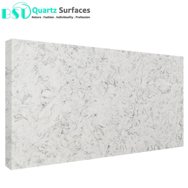 Artificial Quartz Engineered Stone Made of Polyester Resin Chinese Big sheets Wholesale Price White Calacatta Polished - Image 3